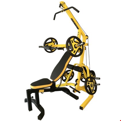 دستگاه بدنسازی  96 کاره با نیمکت مدرج رنگ زرد